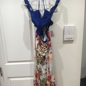 B2 open side maxi dress